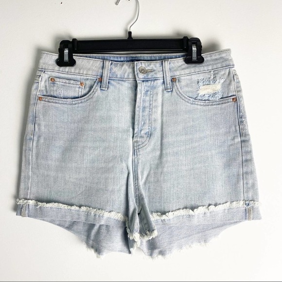 Short En Jean Coupé Justice Pour Fille - Taille 18, Bleu Délavé, Style Déchiré